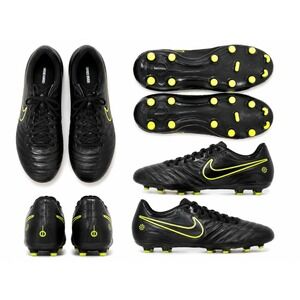 Nike Tiempo Legend Black Volt Soccer Cleats FG Youth Cleats